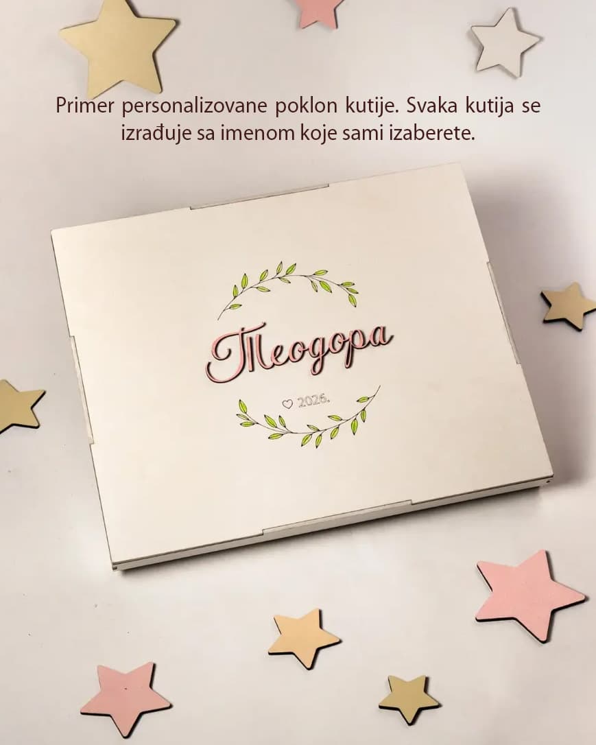 Personalizovana poklon tabla za rodjenje bebe - Model Dolazak - slika 4